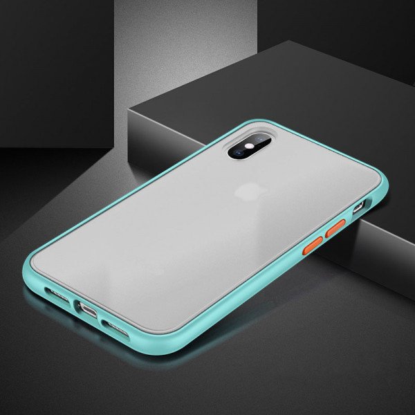 Wholesale iPhone XR Slim Matte Hybrid Bumper Case (Clear Light Blue)